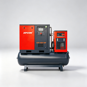 Compresor de Aire de Tornillo Rotativo Integrado 4 en 1 con Secador de Aire, Tanque y Filtros para Máquina de Corte por Láser de Fibra 7.5kw 11kw 15kw - Product Image 1