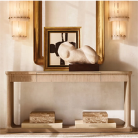 Meuble d'intérieur de luxe pour la maison, table console en bois massif pour le salon, table console Baron avec tiroir