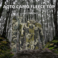 Sudadera Térmica Ligera y Transpirable para Hombre, con Estampado de Camuflaje, Cierre de Cremallera, para Pesca, Camping, Caza