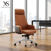 Chaise de bureau moderne personnalisable en PU pour PDG, chaise de direction pivotante en cuir pour grand patron