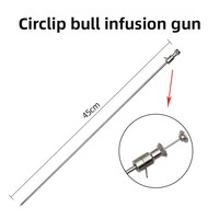 Nouveau pistolet d'insémination de vache de Type 0.5mm pour l'insémination artificielle outil d'insémination de sperme de vache en acier inoxydable