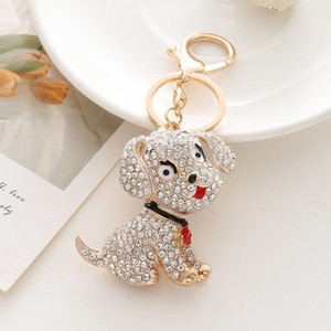 Lovely Vintage Colorful Enamel <b>Bell</b> <b>Dog</b> Zinc Alloy Rhinestone Keychain Coin Holder with Charm - Product Image 2