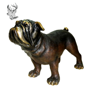आउटडोर सजावट जीवन आकार धातु पशु मूर्तिकला कांस्य बुलडॉग पीतल कुत्ता - Product Image 6