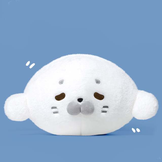Super Soft PP Cotton Seal Pillow Plush Toy Embroidered Stuffed Cushion 31cm-50cm Kids Gift Party Decor Stress Relief