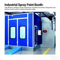 Cabine de peinture automobile à chauffage diesel adaptable pour véhicules spéciaux, porte surdimensionnée pour la rénovation de carrosseries d'ambulances et de camions de pompiers