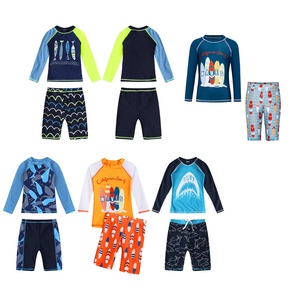 Maillot de bain 2-10 2 pièces pour enfants, garçons, hauts et shorts imprimés, maillot de bain, plage, vacances, piscine, parc aquatique, spa - Product Image 1