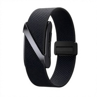 Bracelet intelligent sans écran, moniteur de fréquence cardiaque ECG, suivi de l'oxygène sanguin, suivi du sommeil, détection de chute, SOS, bracelet de fitness, reconnaissance vocale