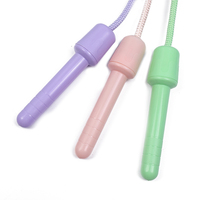 Corde à sauter Macaron en coton doux multicolore, sans enchevêtrement, en polyester de 6mm pour enfants