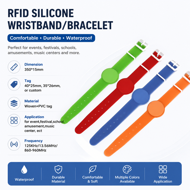 13.56Mhz/125kh Custom logo RFID Wristband Silicone Electronic Bracelets Wristband NFC Smart Rfid Silicone Wristband