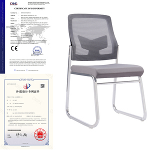 Chaise de conférence moderne et bon marché en métal et tissu sans roulettes ni accoudoirs, empilable, pour les visiteurs, les réunions, les bureaux, les patrons - Product Image 3