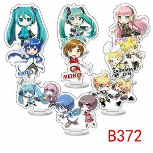 6CM 9 pièces/ensemble artisanat en plastique HHatsvne Miku Sakura <span class=keywords><strong>marin</strong></span> Macarons fille accessoires Figure acrylique Anime support plaque - Product Image 2
