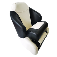 Siège de capitaine de luxe ITOPWELL, directement de l'usine, blanc + bleu, pliable, ABS/PU, accessoire intérieur pour yacht/bateau, garantie 1 an