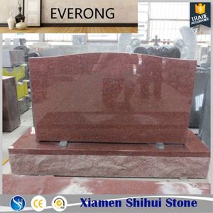 Pierre tombale en <span class=keywords><strong>granit</strong></span> rouge multicolore de conception personnalisée chinoise, pierre tombale indienne pour cimetière et jardin - Product Image 4