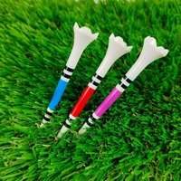 Tees de golf en plastique avec logo personnalisé, supports de balles rayés colorés, accessoires d'entraînement de golf
