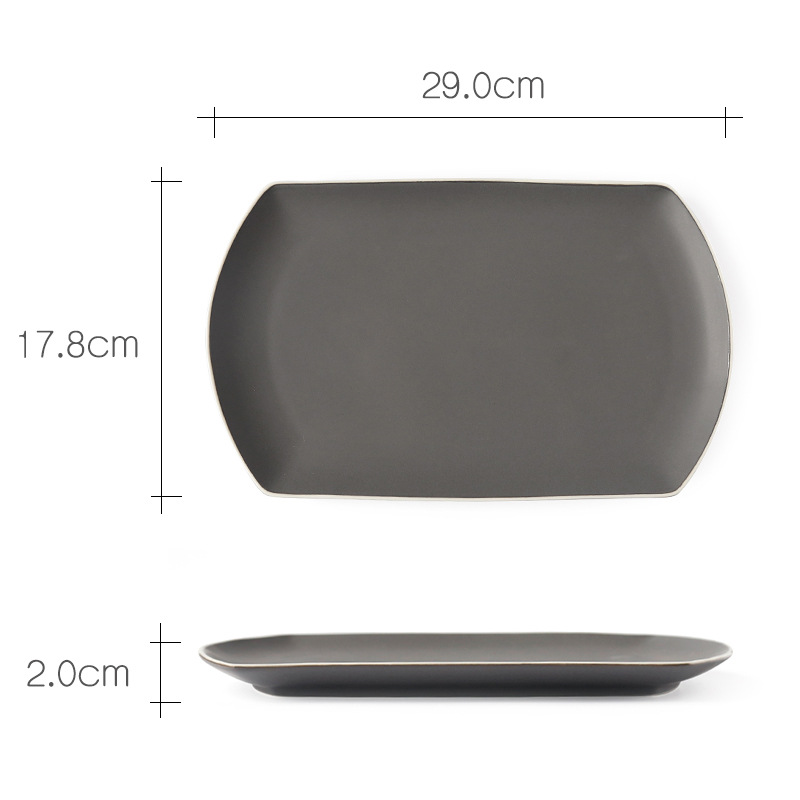 assiette grise-29 cm