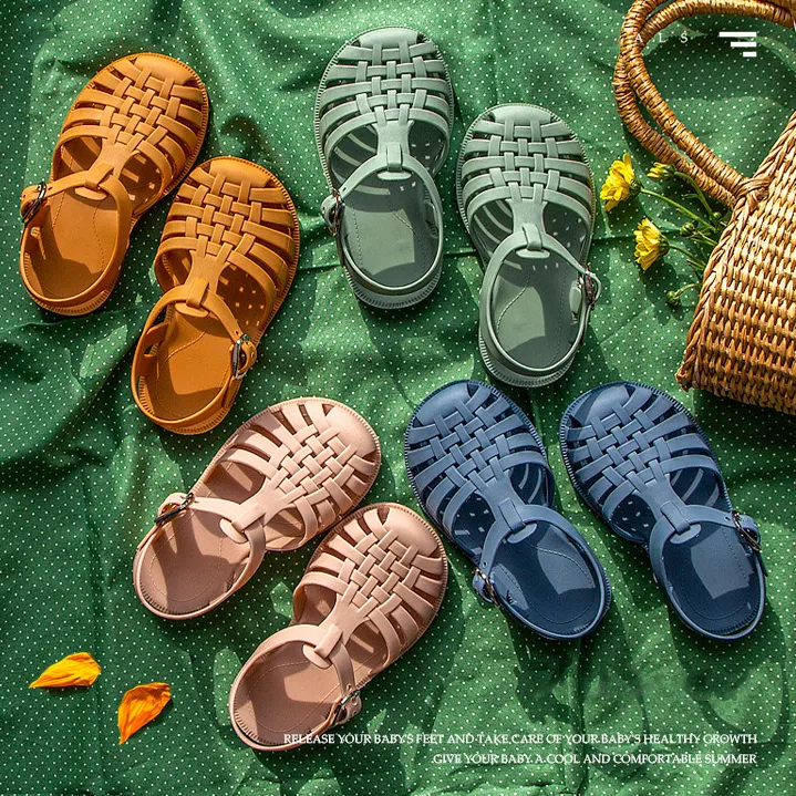 2021 Summer Casual Crystal Shoes Baby Girls Boys Toddler Soft Non-slip Cute Light Beach Waterproof Kids Jelly Sandals