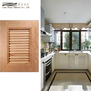 Pintu Kabinet Panel Ventilasi Kayu Dapur, Kayu Ek Padat