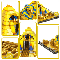Ensemble de blocs de construction en plastique Grande Pyramide, jouet éducatif électronique, échelle 1:72, pour les 6 ans et plus, favorisant le développement