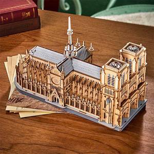 Robotime Rolife Jouet Gros Bois Artisanat Miniature Kit TG511 <span class=keywords><strong>Paris</strong></span> Cathédrale Modèle En Bois <span class=keywords><strong>3D</strong></span> <span class=keywords><strong>Puzzle</strong></span> - Product Image 3
