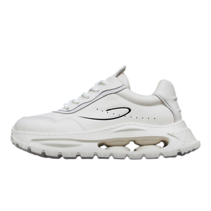 รองเท้าวิ่งหนังแท้สำหรับผู้ชาย รุ่นยอดนิยมประจำฤดูใบไม้ผลิ ดีไซน์ผสมผสานสไตล์เรโทรและร่วมสมัย หนังวัวแท้ (3-5 ซม.) - Product Image 1