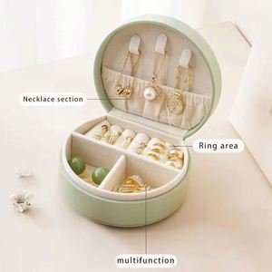 Boîte de rangement multifonctionnelle élégante avec poignée pour bijoux, organisateur de perles, résistante à l'usure, pour bagues, capacité 0-1L, idéale pour les voyages en extérieur - Product Image 2