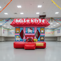 Nouvelle conception, château gonflable coloré en PVC écologique, trampoline pour enfants, location pour fêtes, certifié CE, garantie de 3 ans, 12 personnes