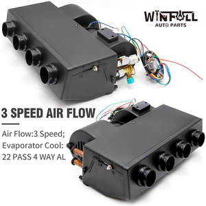 Ensemble d'évaporateur de climatisation 12V universel, unité de chauffage et de refroidissement sous le tableau de bord avec 4 aérations pour voiture et camion - Product Image 2