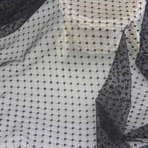 Tissu en maille extensible 4 directions en nylon et élasthanne noir à motif géométrique diamant pour lingerie et vêtements de danse - Product Image 2