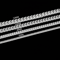 Chaîne cubaine Hip Hop Miami en acier inoxydable de haute qualité, 5mm, 8mm, 10mm, 12mm, 14mm – Collier cubain en promotion