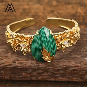 Bracelet ouvert en cristal naturel de haute qualité, couleur or, avec cordon en cuivre, vente directe d'usine, bracelets et joncs tendance - Product Image 3