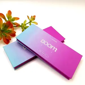 Индивидуальная разноцветная палитра теней для век, картонная коробка, пустая отдельная Подарочная коробка для хранения макияжа, жесткая Косметическая упаковочная коробка