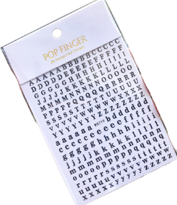 Adesivo per unghie lettere inglesi calde Roman 26 alfabeto inglese numero 3D autoadesivo per Nail Art decalcomania parola Nail tatuaggi WG719-720 - Product Image 1