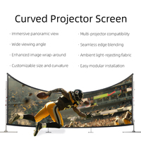 Pantalla de Proyección Curva de Alta Resolución Inmersiva, Pantalla de Proyección Blanca Mate con Ángulo de Visión de 180, 270 y 360 Grados