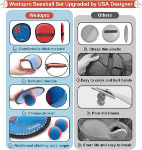 Jeu de lancer et d'attraper la balle, gant de baseball pour enfants de 5 à 7 ans, unisexe, jouet d'<span class=keywords><strong>extérieur</strong></span> en métal, cadeau - Product Image 3