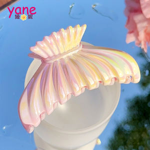 Bunter Schmetterling und Fischschwanz-Haar klauen clip Großes Haar zubehör für Mädchen PC-Material Farbige Kunststoff-Haars pangen - Product Image 5