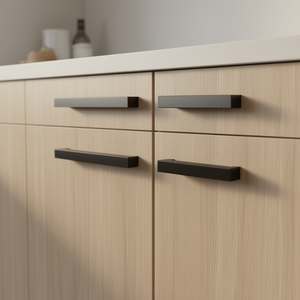 Maniglie Moderne per Mobili in Acciaio Inox Nero Opaco, Design Sottile Quadrato da 6,3 Pollici per Cucina e Bagno - Product Image 2