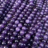 Perles rondes en améthyste, pierres naturelles polies pour la fabrication de bijoux, nouveautés, vente en gros directe d'usine