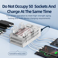 Chargeur USB intelligent multi-ports 30/40/50/80/100, adaptateur hub, alimentation CC intégrée, station de charge pour téléphones portables et tablettes 5V