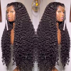 Perruque en dentelle HD bouclée cambodgienne birmane, 100% <span class=keywords><strong>cheveux</strong></span> vierges bruts, prix de gros, perruques en dentelle HD transparente, <span class=keywords><strong>cheveux</strong></span> humains, best-seller - Product Image 3