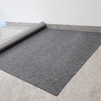Tapis de protection anti-poussière pour carrelage de 0,5 à 3 mm, pour escaliers, couloirs, pièces, en fibres douces et épaisses, en polyester recyclé, en feuille de plastique PE