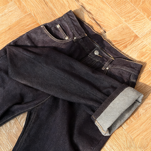 Retro Giản Dị Hàng Ngày Mặc Cổ Điển Nguyên Liệu Denim Jeans Cho Nam Giới Xác Thực <span class=keywords><strong>Selvedge</strong></span> Denim Thẳng Cắt Cổ Điển Quần Áo Lao động Jeans - Product Image 6