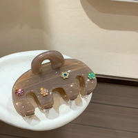 Jepit Rambut Korea Glitter Acetate Cloud 9cm Hiasan Bunga Kecil Berlian Imitasi Aksesoris Jepit Rambut Wanita Elegan untuk Sehari-hari