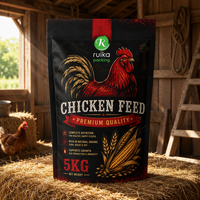 Sachet Stand Up 5kg Personnalisé pour Alimentation Volaille Poulet Doypack Alu Ziplock Emballage Animaux