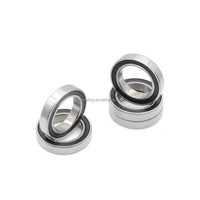 Roulements à billes à gorge profonde à rangée simple S6802-2RS S61802-2RS en acier inoxydable pour patins à roulettes de vitesse, taille 15x24x5mm