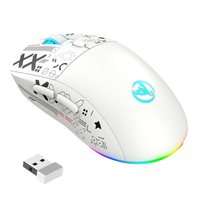 Souris de jeu sans fil RGB 2,4 GHz, rechargeable 750 mAh, pour droitier, silencieuse, 3 modes BT1 BT2, en promotion