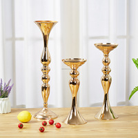 NOUVEAU Support de fleurs en métal doré/argenté de haute qualité, style vintage, pour centre de table de mariage, décoration de table, vase pour anniversaire et événements festifs