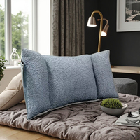 Coussin lombaire et de siège en polaire Teddy à 3 segments Fonction de soutien du dos de la chaise de bureau Oreillers et positionneurs