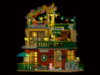 Nouveau modèle disponible XMORK : Ensemble de construction 3-en-1 pour café avec lumières, jouets décoratifs pour exposition