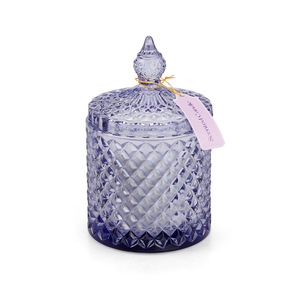 Cross-border best-selling soy wax scented <b>candle</b> gift box with carved glass, high-end fragrance, perfect as a souvenir or - Product Image 3