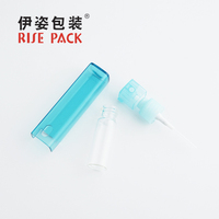 Flacon de lotion carré en plastique personnalisé de 10 ml pour les soins de la peau et l'emballage cosmétique